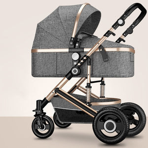 baby luxury - stroller high landview 3 in 1 baby stroller  portable baby pushchair baby pram  baby comfort for newborn