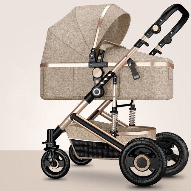 baby luxury - stroller high landview 3 in 1 baby stroller  portable baby pushchair baby pram  baby comfort for newborn