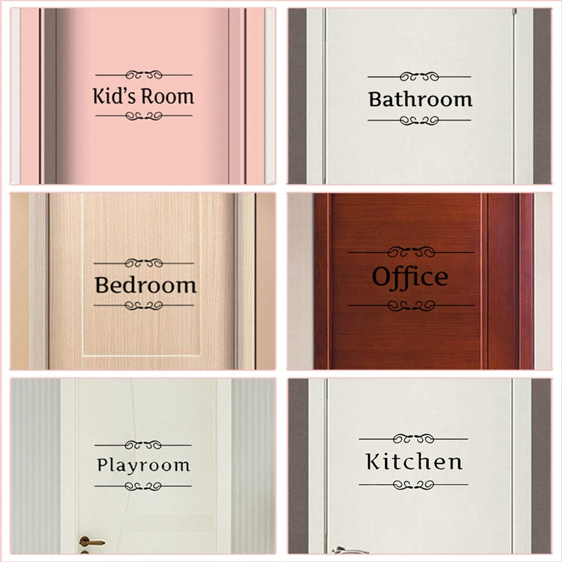 room/door - decals - sign/decor - vinyl