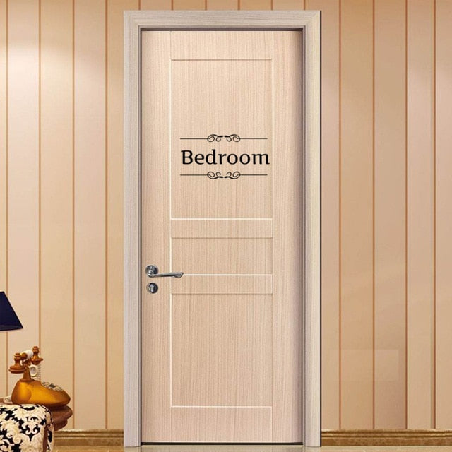 room/door - decals - sign/decor - vinyl 1 bedroom