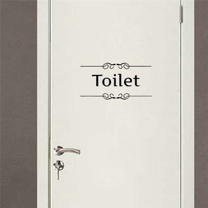 room/door - decals - sign/decor - vinyl 6 toilet