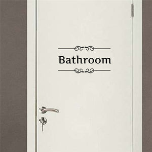 room/door - decals - sign/decor - vinyl 7 bathroom