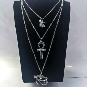 layered egypt-necklace eye of horus queen pharaoh ankh cross pendant amulet necklaces  jewelry 38cm45cm60cm 2