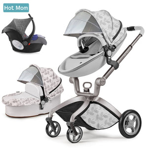 baby stroller 3 in 1,hot mom travel system high land-scape stroller with bassinet in 2020 folding carriage for newborns baby