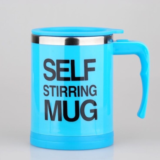 400ml automatic self stirring mug coffee milk mixing mug stainless steel thermal cup electric lazy double insulated smart cup new blue / 400ml