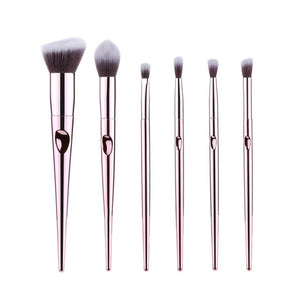 rose golden thumb makeup brushes set foundation powder blush eyeshadow concealer lip eye cosmetics brush for beauty woman gifts 6pcs