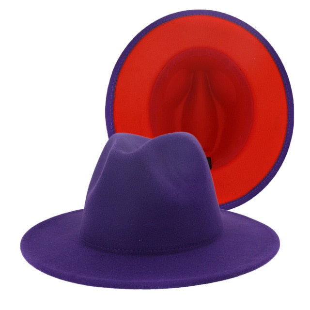 fedora - jazzy hat - mixed colors. statement hat pretty popular