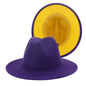 fedora - jazzy hat - mixed colors. statement hat pretty popular