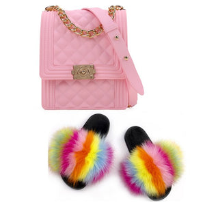 real pretty! luxury set - bag & slides set - matching shoe as picture shows 2 / 11