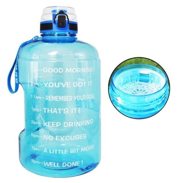 goal jugs! get fit 128oz 73oz 43oz sport big gallon drink water bottle with filter net bpa free