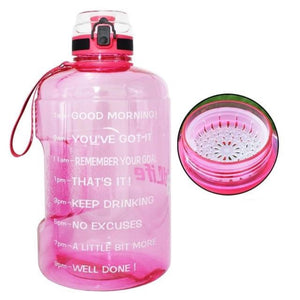 goal jugs! get fit 128oz 73oz 43oz sport big gallon drink water bottle with filter net bpa free