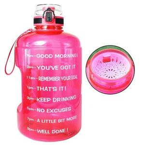 goal jugs! get fit 128oz 73oz 43oz sport big gallon drink water bottle with filter net bpa free