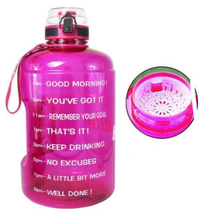 goal jugs! get fit 128oz 73oz 43oz sport big gallon drink water bottle with filter net bpa free