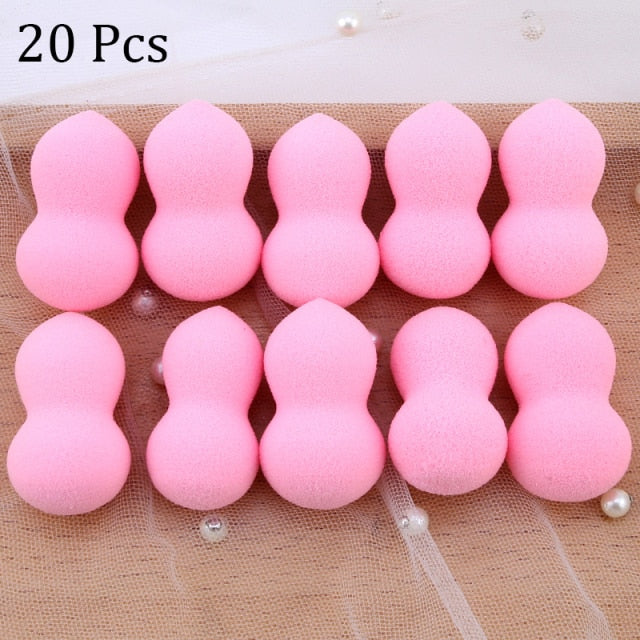 wholesale mini makeup sponge water drop shape makeup soft foundation puff concealer flawless mixed cosmetic makeup sponge light pink 20pcs