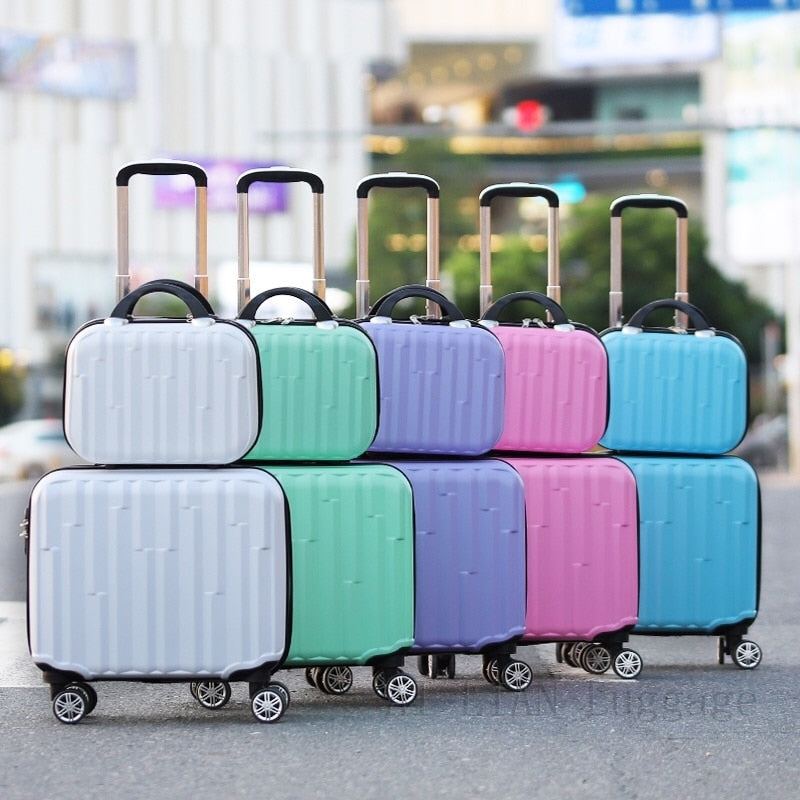 travel more luggage - new 18inch set suitcase wheels kids rolling pretty cabin suitcase carry ons