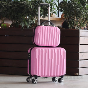 travel more luggage - new 18inch set suitcase wheels kids rolling pretty cabin suitcase carry ons pink set