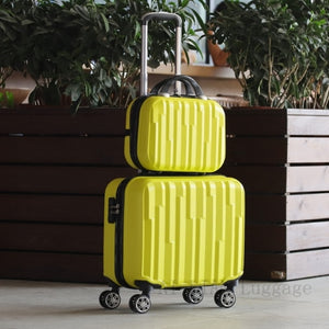 travel more luggage - new 18inch set suitcase wheels kids rolling pretty cabin suitcase carry ons yellow set