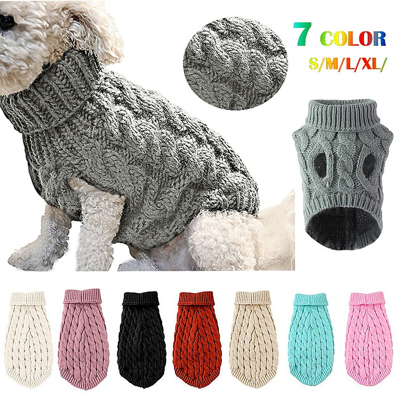 winter dog clothes puppy knitting warm wool outfit pet clothing for small medium chihuahua dogs teddy french bulldog clothes