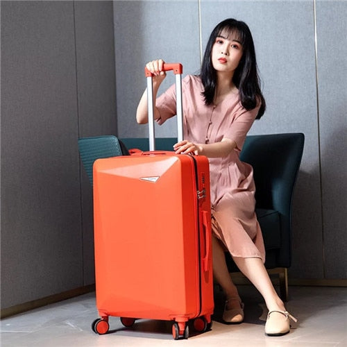 travel more - rolling retro suitcase - luxury travel luggage - pretty & popular!