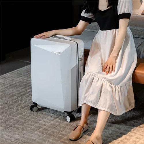 travel more - rolling retro suitcase - luxury travel luggage - pretty & popular!