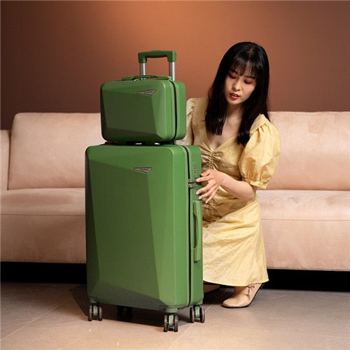 travel more - rolling retro suitcase - luxury travel luggage - pretty & popular!