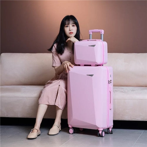 travel more - rolling retro suitcase - luxury travel luggage - pretty & popular!