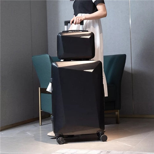 travel more - rolling retro suitcase - luxury travel luggage - pretty & popular!