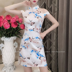 women tight chinese style cheongsam qipao formal dress lady nightclub sexy bandage party split bandage dresses coaplay costumes