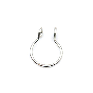 nose rings - 1pcs u shaped nose ring hoop septum rings jewelry  stainless steel nose piercing fake piercing oreja pircing jewelry style 2-silver