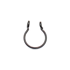 nose rings - 1pcs u shaped nose ring hoop septum rings jewelry  stainless steel nose piercing fake piercing oreja pircing jewelry style 2-black