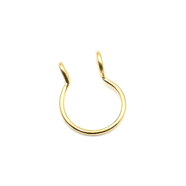 nose rings - 1pcs u shaped nose ring hoop septum rings jewelry  stainless steel nose piercing fake piercing oreja pircing jewelry style 2-gold