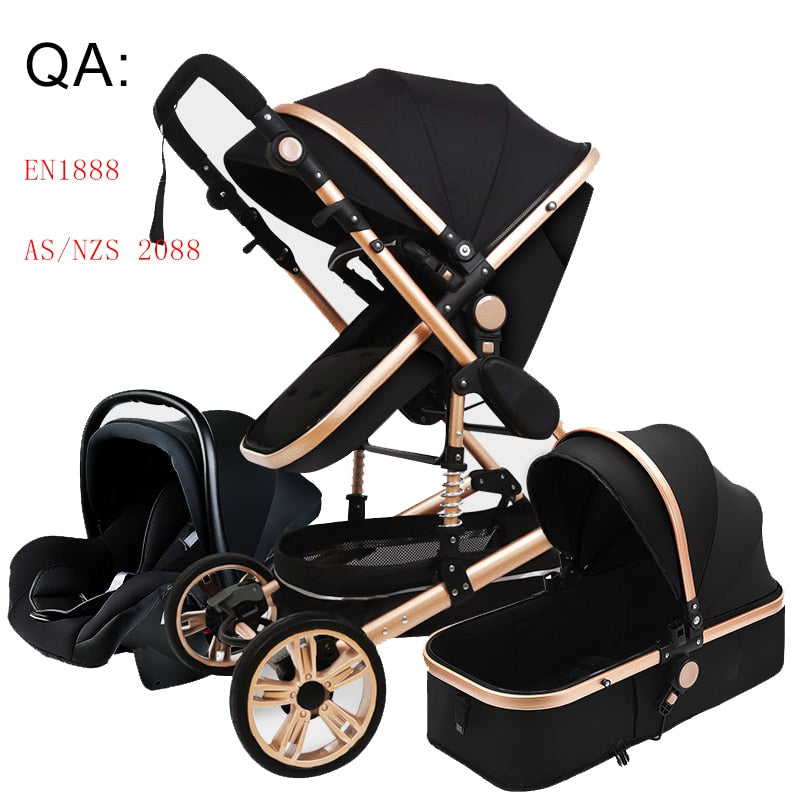 baby luxury - stroller high landview 3 in 1 baby stroller  portable baby pushchair baby pram  baby comfort for newborn