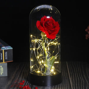 enchanted love rose - led glass dome forever rose valentine's day mother's day special romantic gray