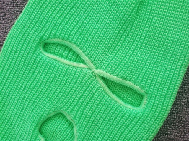 full face beanie 3 hole - balaclava mask ski knitted mask for adult - multiple colors lime