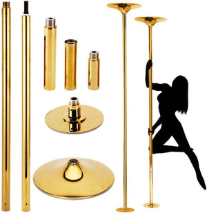 golden girl pole - stripper pole 45mm static spinning erotic dancer pole removable exercise default title