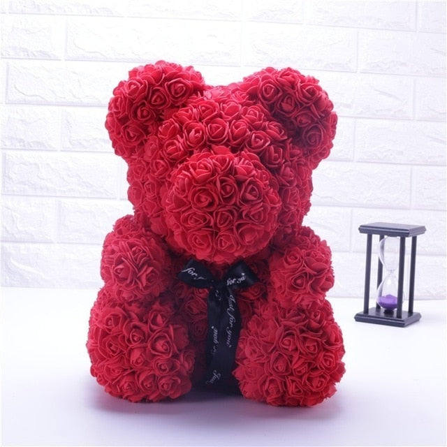 the love bears - 40cm & 25cm bear of roses with or without box! teddy bear valentine mothers day gift