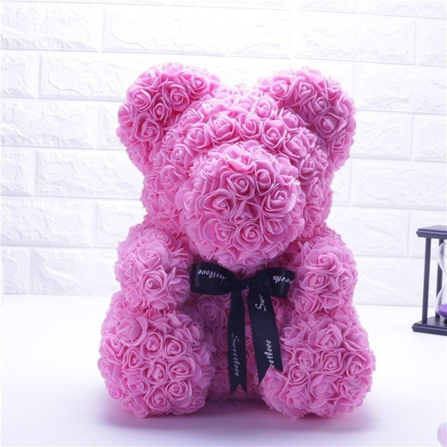 the love bears - 40cm & 25cm bear of roses with or without box! teddy bear valentine mothers day gift