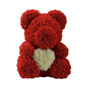 the love bears - 40cm & 25cm bear of roses with or without box! teddy bear valentine mothers day gift