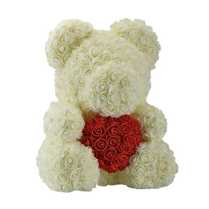 the love bears - 40cm & 25cm bear of roses with or without box! teddy bear valentine mothers day gift