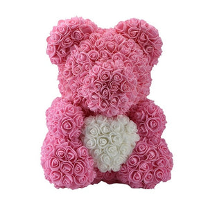 the love bears - 40cm & 25cm bear of roses with or without box! teddy bear valentine mothers day gift