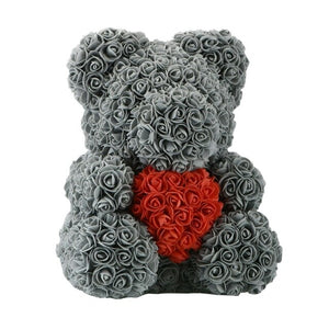 the love bears - 40cm & 25cm bear of roses with or without box! teddy bear valentine mothers day gift