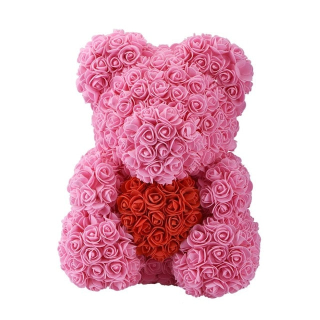 the love bears - 40cm & 25cm bear of roses with or without box! teddy bear valentine mothers day gift