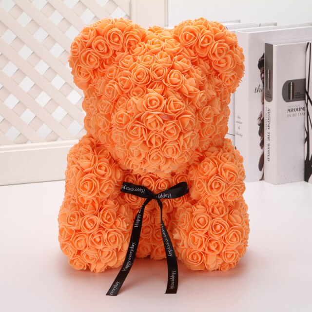 the love bears - 40cm & 25cm bear of roses with or without box! teddy bear valentine mothers day gift