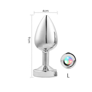 led butt plug metal anal plug with light sex games for couples luminous anal cork prostate massage buttplug tail erotic toys touch-l