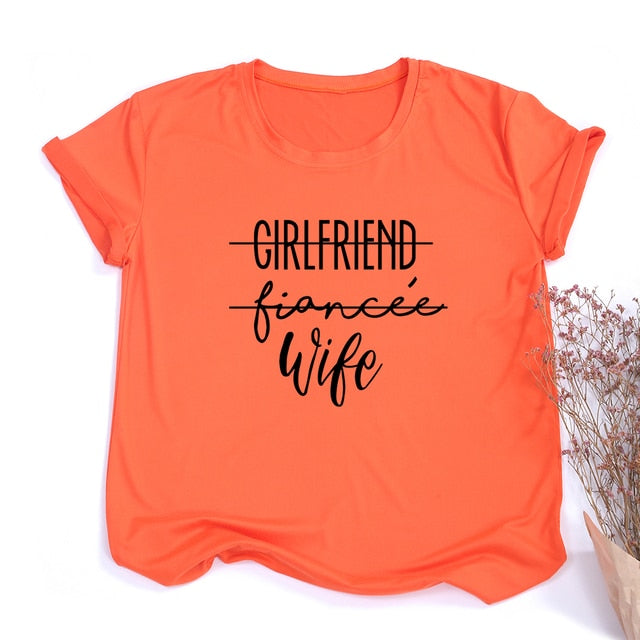 girlfriend fiance wife- t-shirt future mrs tee engagement fiance  bachelorette party top casual