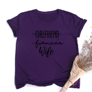 girlfriend fiance wife- t-shirt future mrs tee engagement fiance  bachelorette party top casual