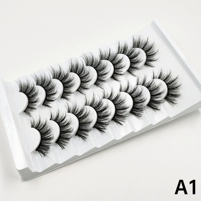 xclusive lashes - 7 pairs faux mink eyelashes 25mm lashes fluffy messy 3d mink lashes wholesale, 8 pairs natural false eyelashes extension