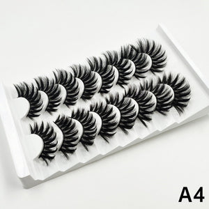 xclusive lashes - 7 pairs faux mink eyelashes 25mm lashes fluffy messy 3d mink lashes wholesale, 8 pairs natural false eyelashes extension