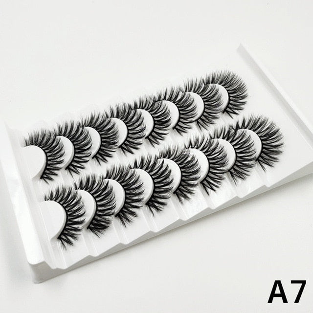 xclusive lashes - 7 pairs faux mink eyelashes 25mm lashes fluffy messy 3d mink lashes wholesale, 8 pairs natural false eyelashes extension