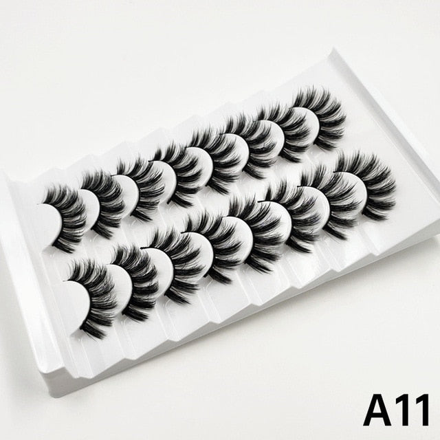 xclusive lashes - 7 pairs faux mink eyelashes 25mm lashes fluffy messy 3d mink lashes wholesale, 8 pairs natural false eyelashes extension